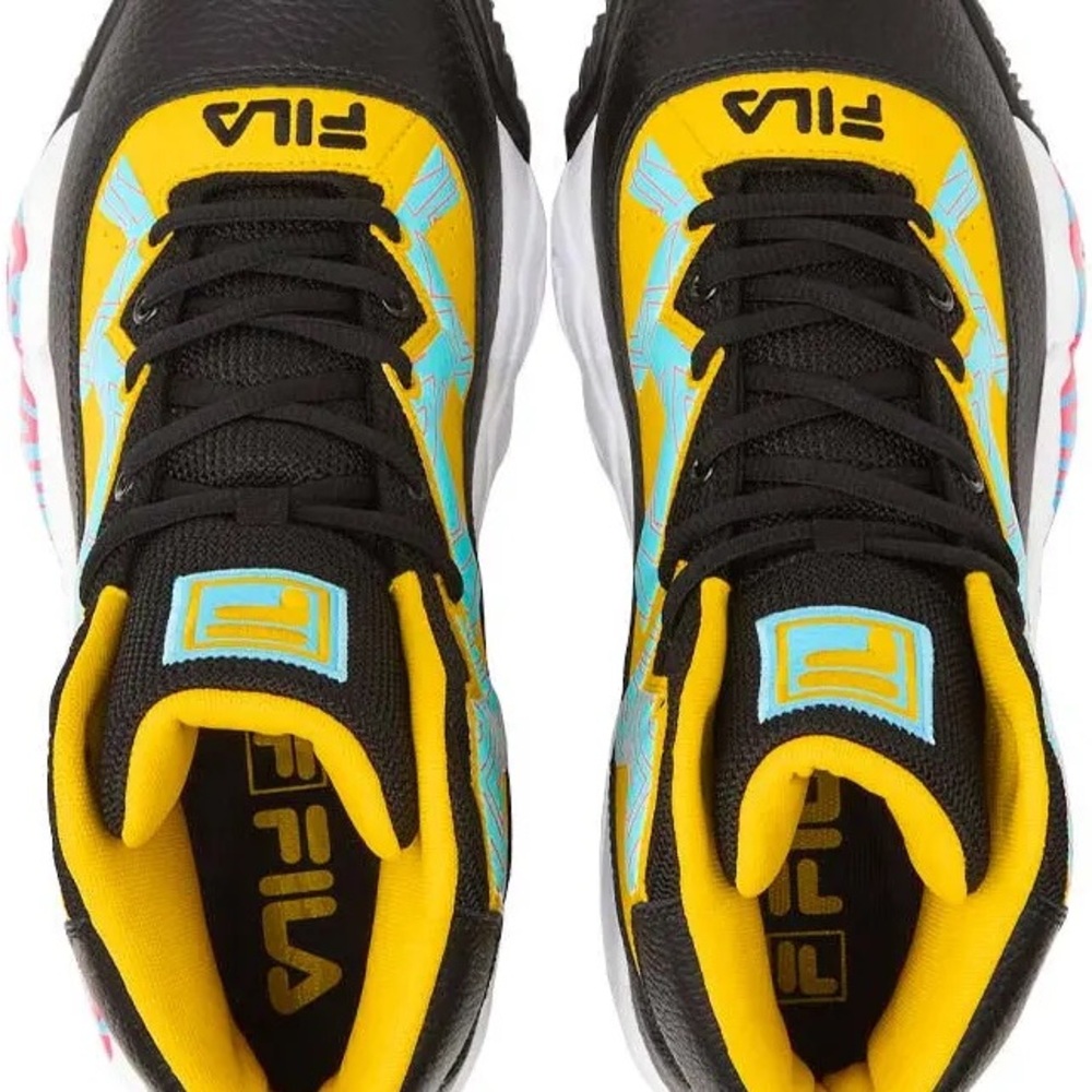 Fila MB Black and Yellow Sneakers with Pink size 15 - Picture 3 of 8